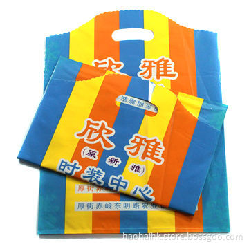 Recycled Shopping/LDPE Die-cut Handle Plastic Tote Bag, Suitable for Clothing or Gift Packaging